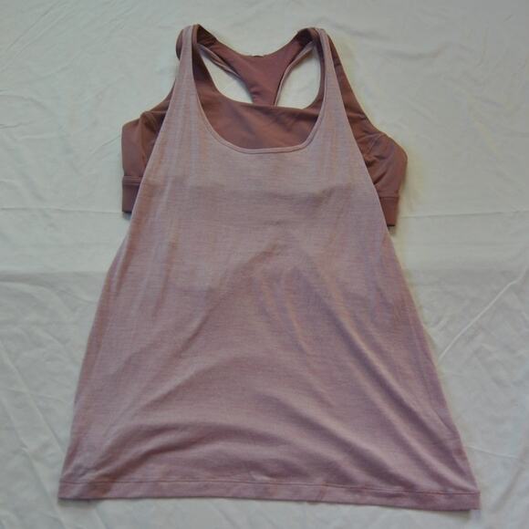 Lululemon Tank Top with Built in Bra Pink 10 - Picture 1 of 7